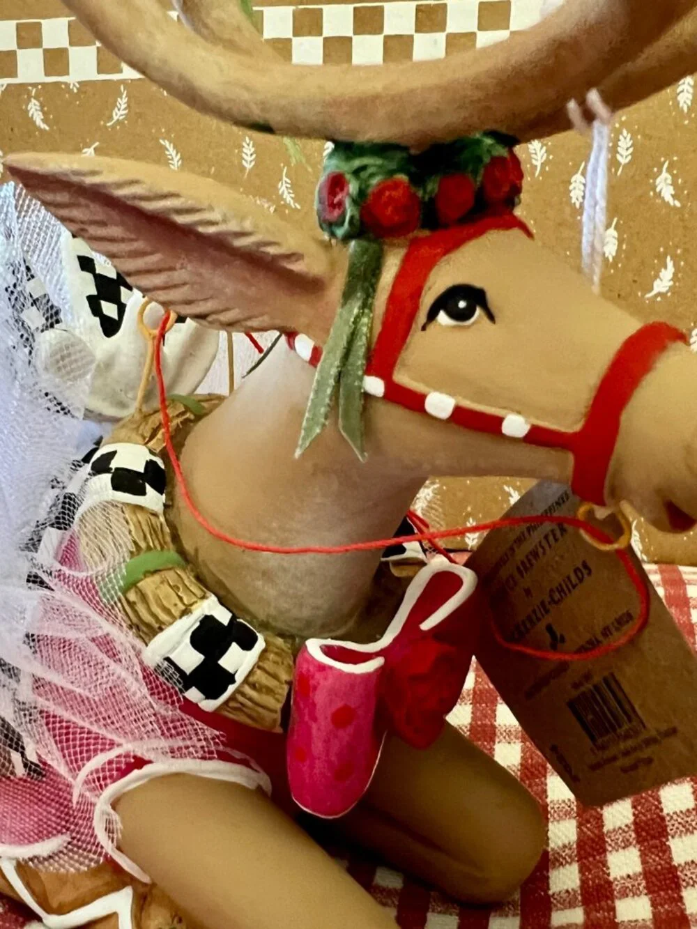 MacKenzie-Childs Patience Brewster Dash Away Sitting Dancer Reindeer Figure